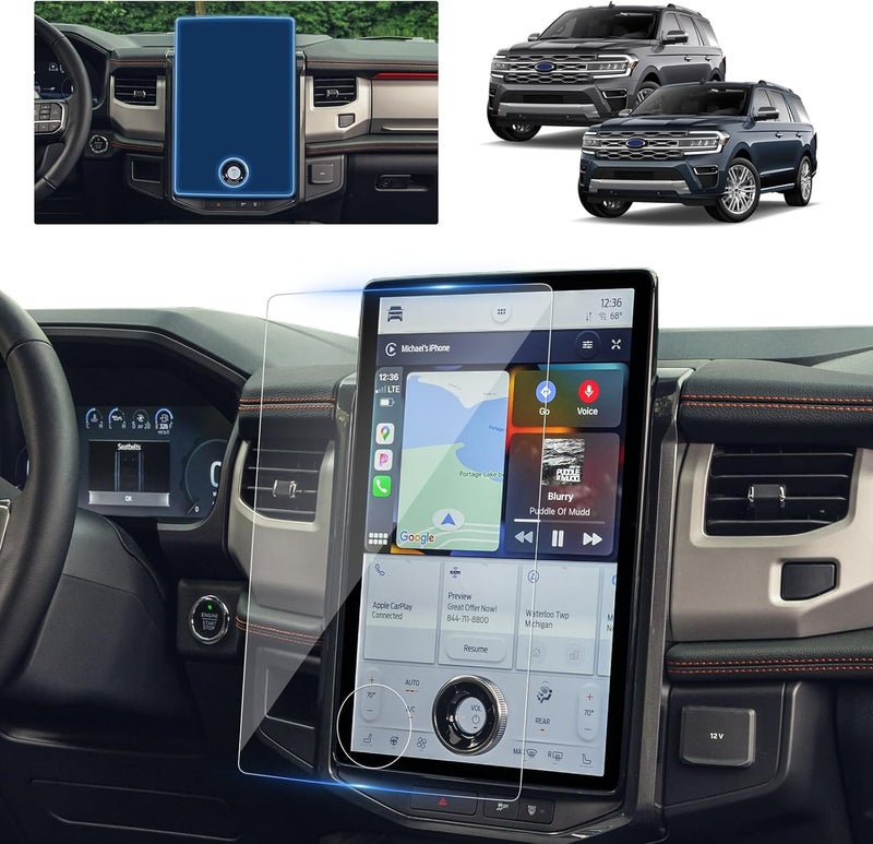 BSTW for 2024 Ford Expedition Screen Protector for 2022-2024 Expedition SYNC 4A 15.5" Display Expedition SUV Accessories Touch Screen Guard Tempered Glass Protective Film (Expedition 15.5-In HD) - Image 1